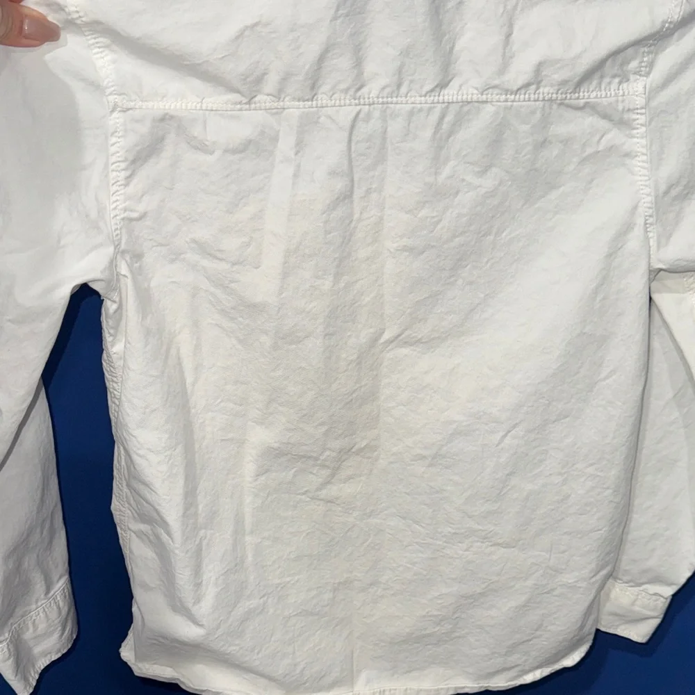 H & M- Classic White Long-Sleeve Button-Down Shirt Size 10 - Picture 14 of 16